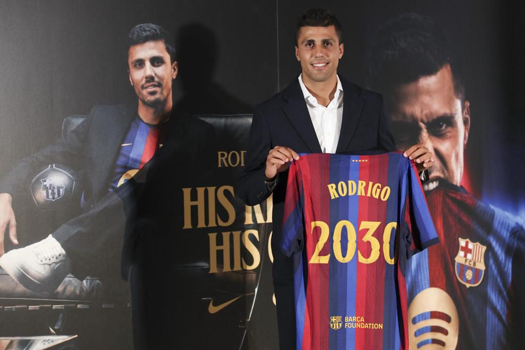 Primer entrenamiento de Rodri con el Barcelona
